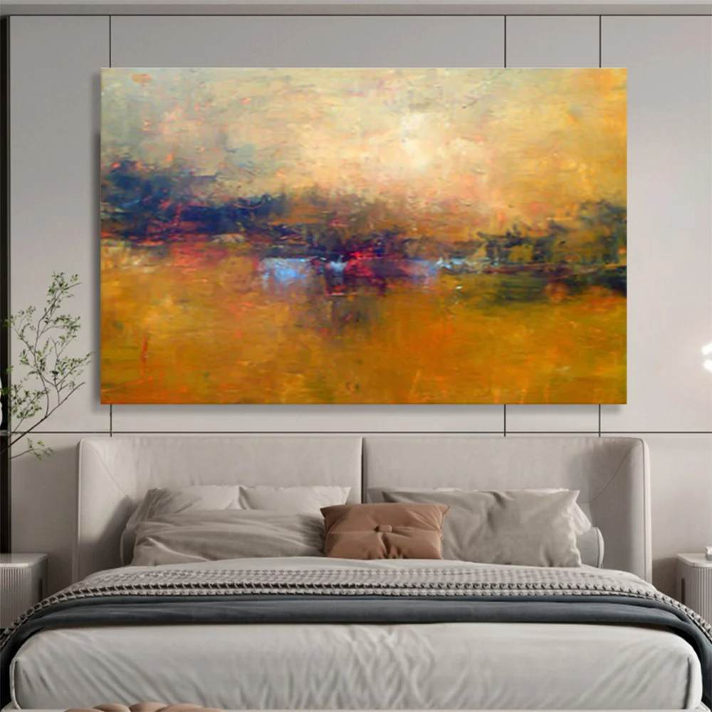 Warm Evening Canvas - extra large modern wall decor